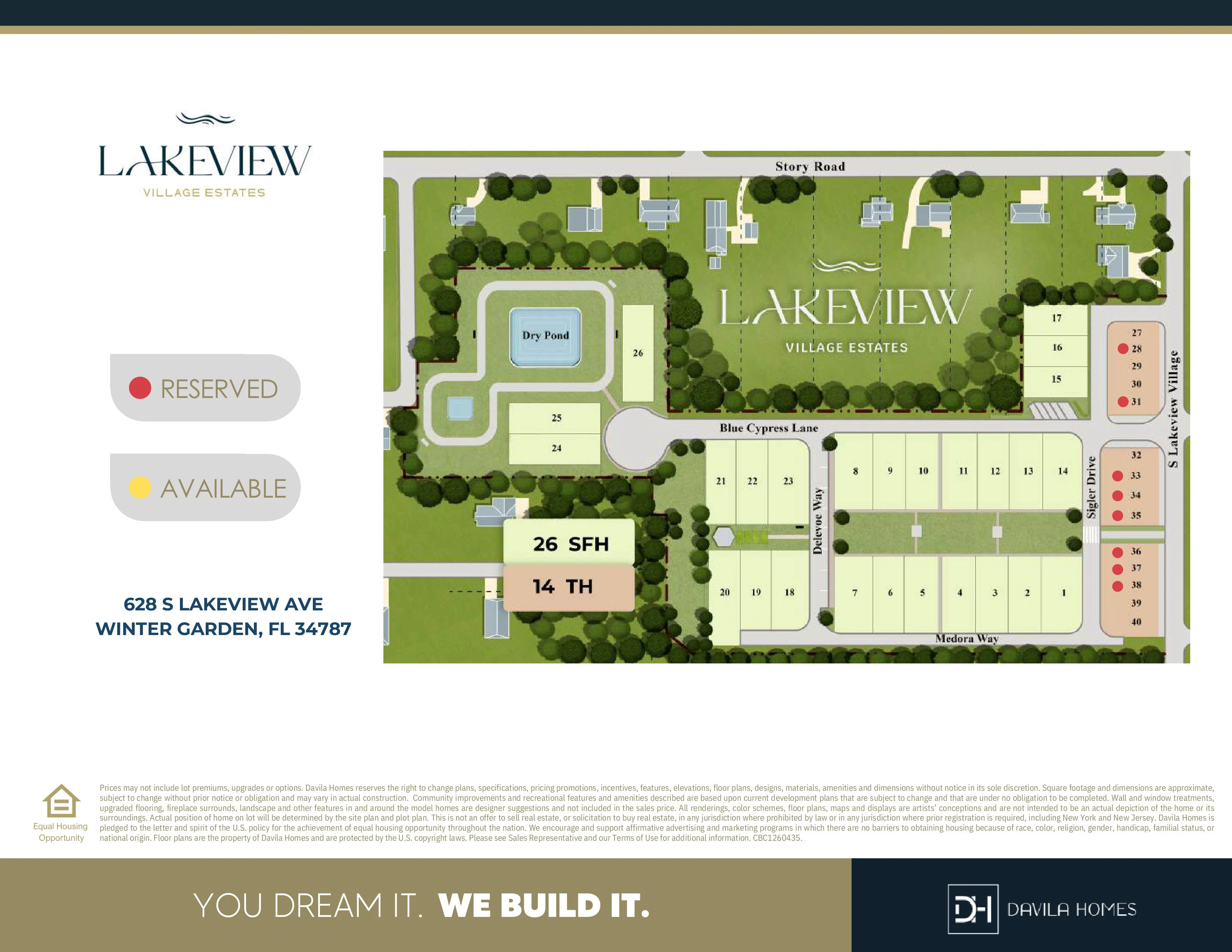 Lakeview Village Estates Site Map